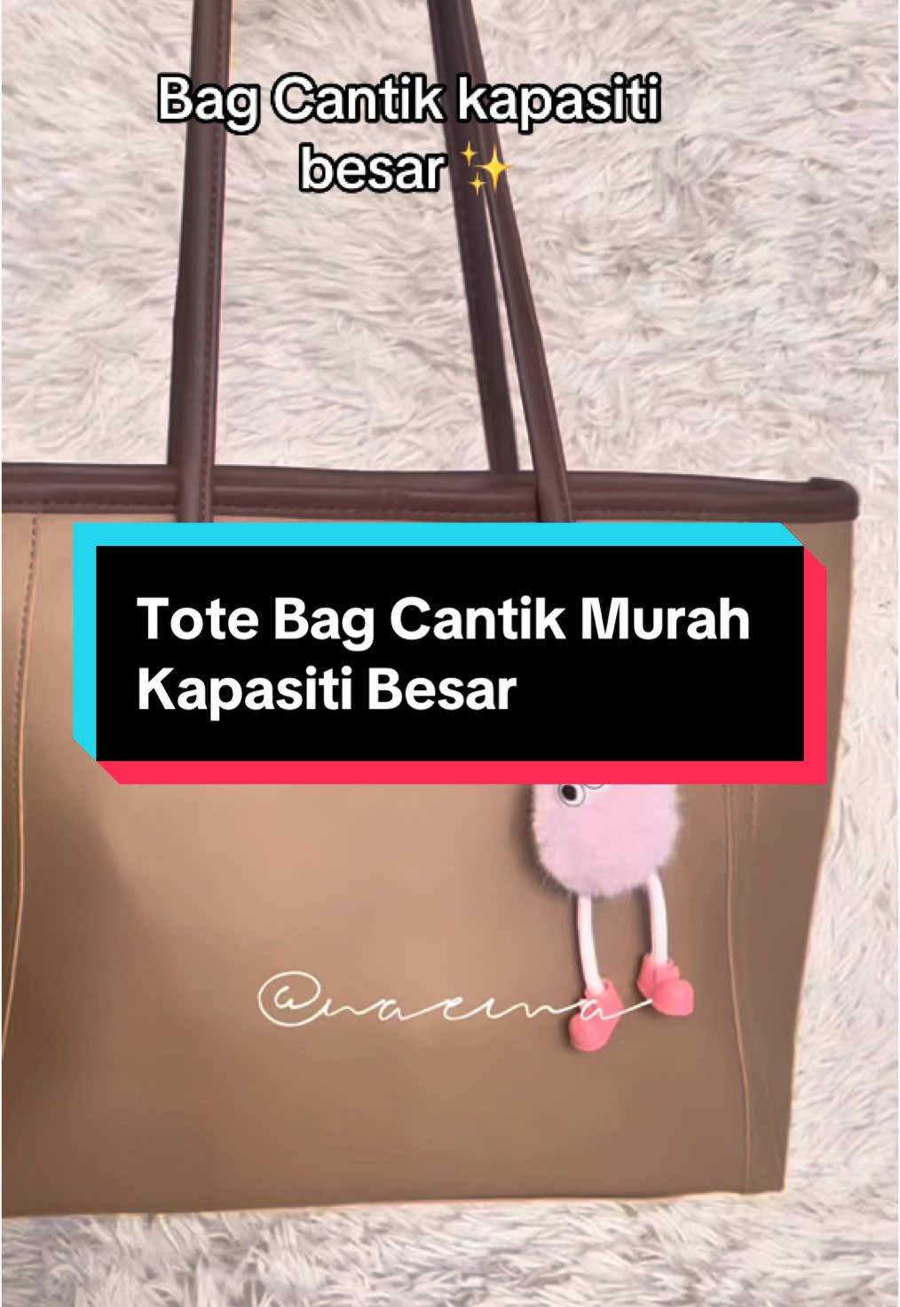 Cantik dooh bag ni weyhh ,harga murah jee tapi nampak mahal.Kapasiti besar boleh masuk macam macam dalam tu  #bag #bagwanita #totebag #bagbahu #bagmurah #elegant #gayakorea #fyp 