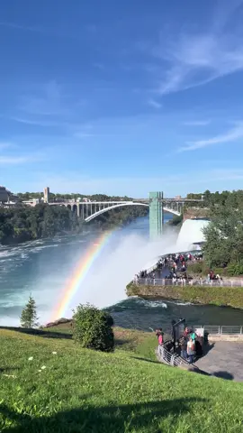 Rainbow at the falls🌈. Youtube video out. Link in description. #telugu #teluguvlogs #teluguabbai #teluguusa #desi #indian #teluguvideos #usa #usavlog #usavlogs #automobile #nature #mountains #naturevibes #waterfall #Viral #Explore #Trending  #ForYou #fyp #forest #shorts #beach #beachvibes #chasingwaterfalls #niagarafalls #canada🇨🇦 