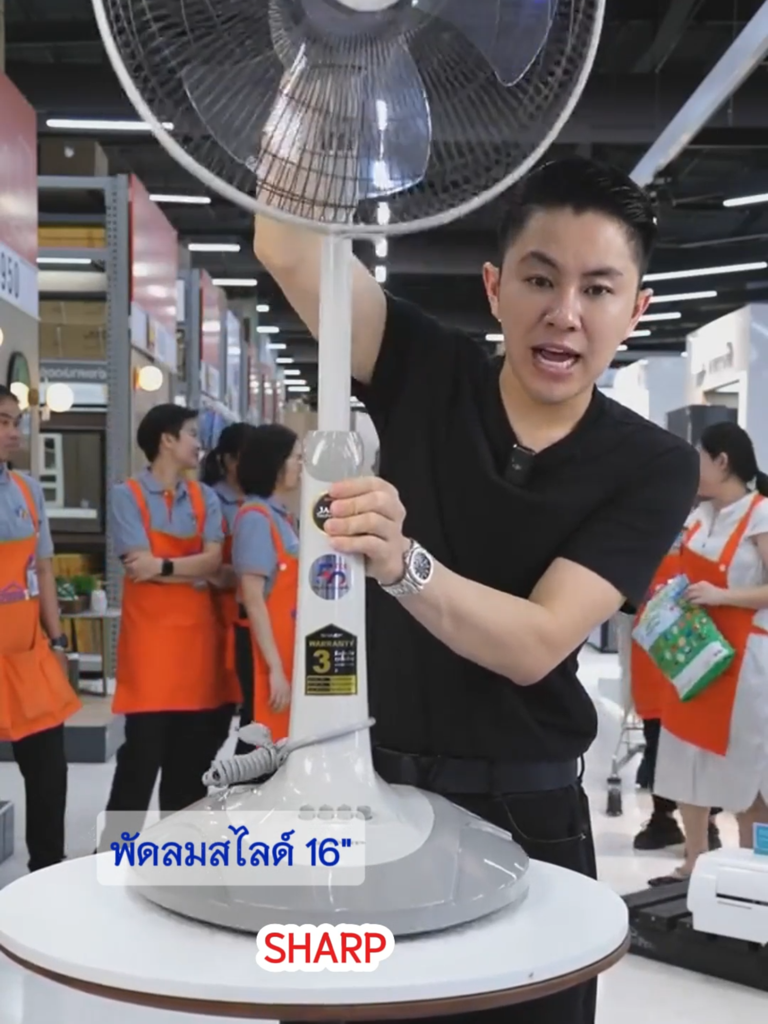 SHARP พัดลมสไลด์ 16 นิ้ว (ปรับระดับได้) #พัดลม #พัดลมชาร์ป #พี่วิน #win #Winwilliam #RNV2024