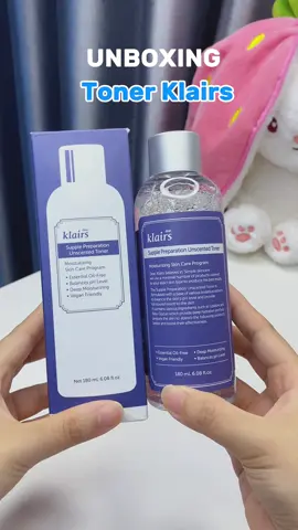 một em toner cấp ẩm dịu nhẹ, toner dear, Klairs #toner #nuochoahong #klairs #unboxing #xuhuongtiktok #fyp #viral #skincare 