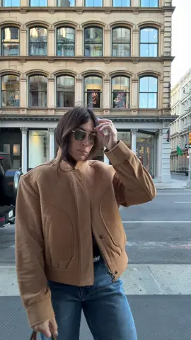 100% suede and so luxe!! @Free People #freepeople #fallootd #suedejacket #bomberjacket #baggyjeans #freepeoplehaul #falltrends #fallootd #nycstyle #sohonyc 