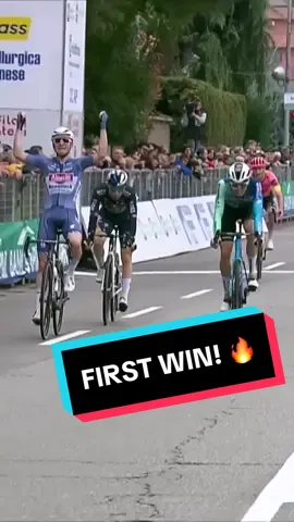 WHAT A FIRST EVER PROFESSIONAL WIN! 🔥 Stan van Tricht picks up his first pro win in style at Coppa Bernocchi! 👏 #cycling #roadcycling 