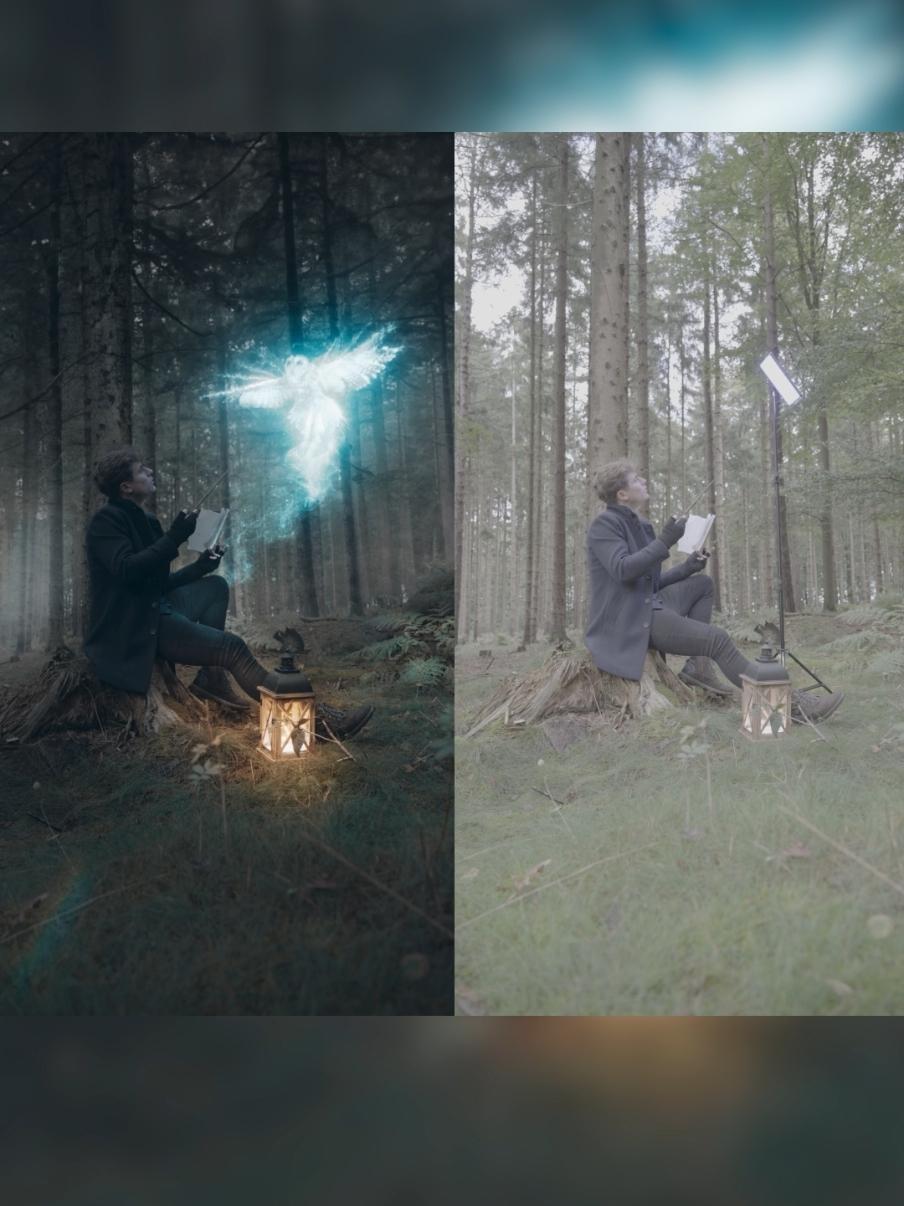 Before & After from my last video 🪄💫 #harrypotter #beforeandafter #makingof 