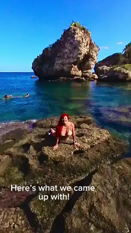Mermaid dreams in Sicily! #isolabella #taoromina #sicily #husbandwifelove #teraandcory @insta360_official 