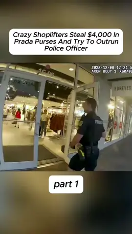 Crazy Shoplifters Steal $4,000 In Prada Purses And Try To Outrun Police Officer #cops #copsontiktok #copstiktok #police #policeofficer #policeoftiktok #bodycam #news #crime #truecrimetiktok