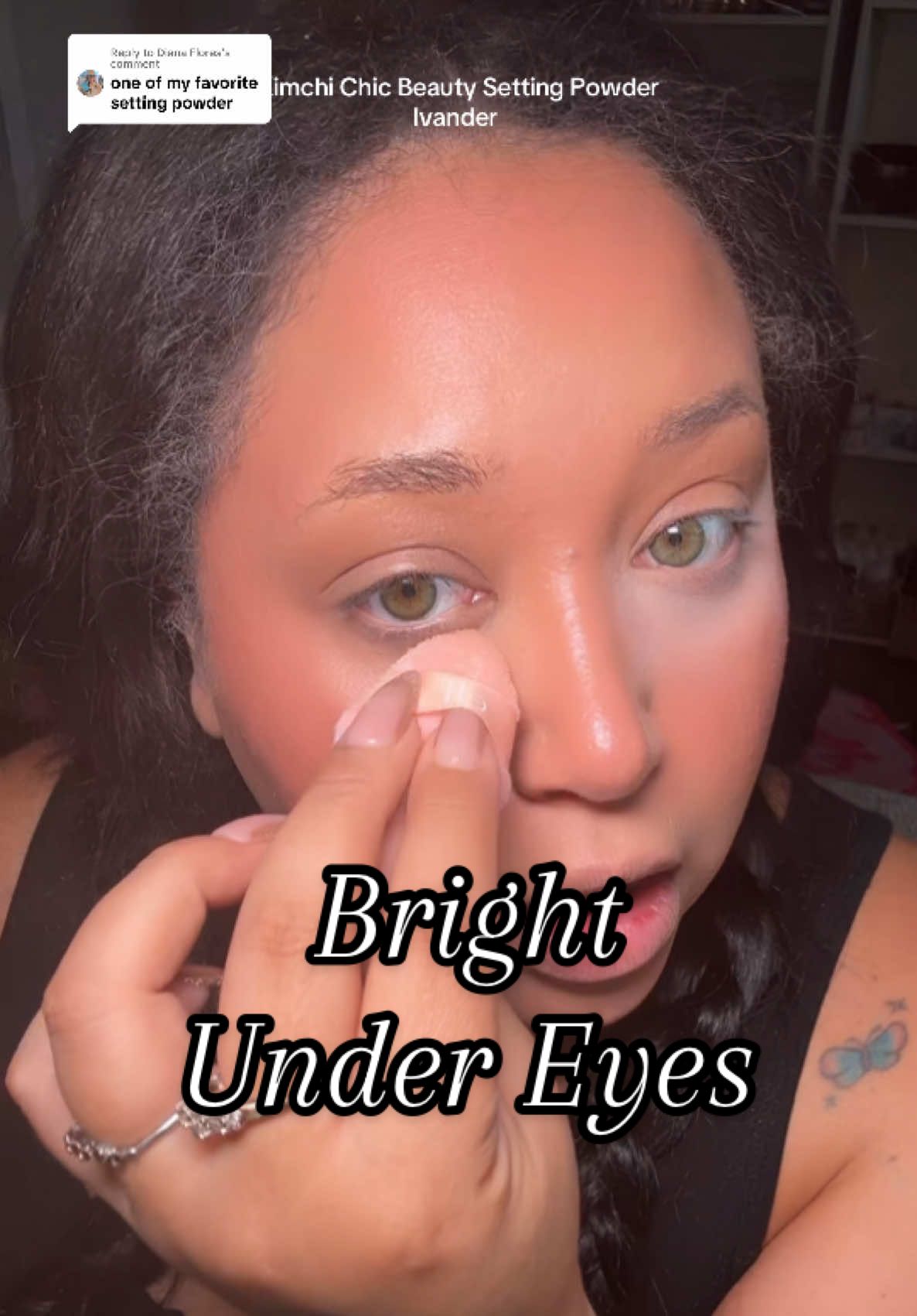 Replying to @Diana Flores My favorite under eye setting powder #settingpowder #kimchichicbeauty #ivander #brightening #brightundereye #brighteningpowder #lavendersettingpowder #settingpowdermakeup #BeautyTok #falldealsforyou 