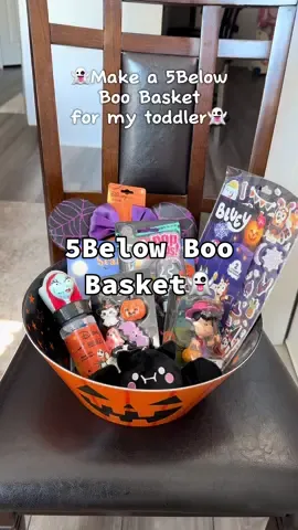 Your boo basket doesn't have to be expensive🫶🏻 #5below #boobasket #halloweenishere #spookyseason #MomsofTikTok 