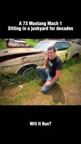 Will It Run A 73 Mustang Mach 1 sitting for years?#recovery #restoration #willitrun #old #car #rescue #engine #tiktok #fyp #foryourpage 