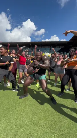 When the beat hits, you gotta move! 🕺🏾 @coachjt247  • • • Big shoutout to @CoachJT247 for leading the way at the Happy to Train Fitness Fiesta! Sometimes the groove just takes over, and we all join in. Follow @bootcampnation and @happytodeliver for more moments like this! • • • #happytotrain #bootcampnation #Fitness #healthylifestyle #workout #dance 