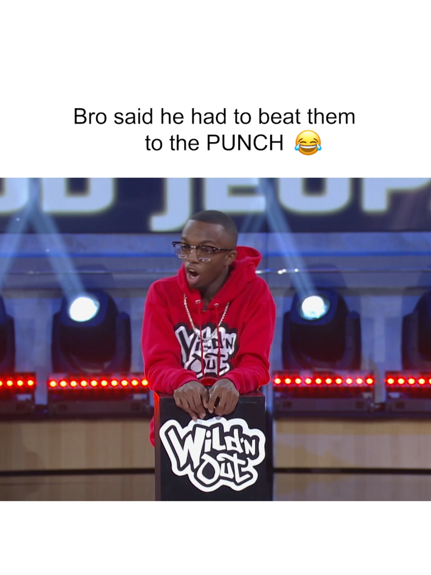 Talk about taking it like a CHAMP 🤣 #WildNOut #hoodjeopardy #cortez #eman #emannuelhudson #dcyoungfly #funny #jokes #roast #roasted #lol