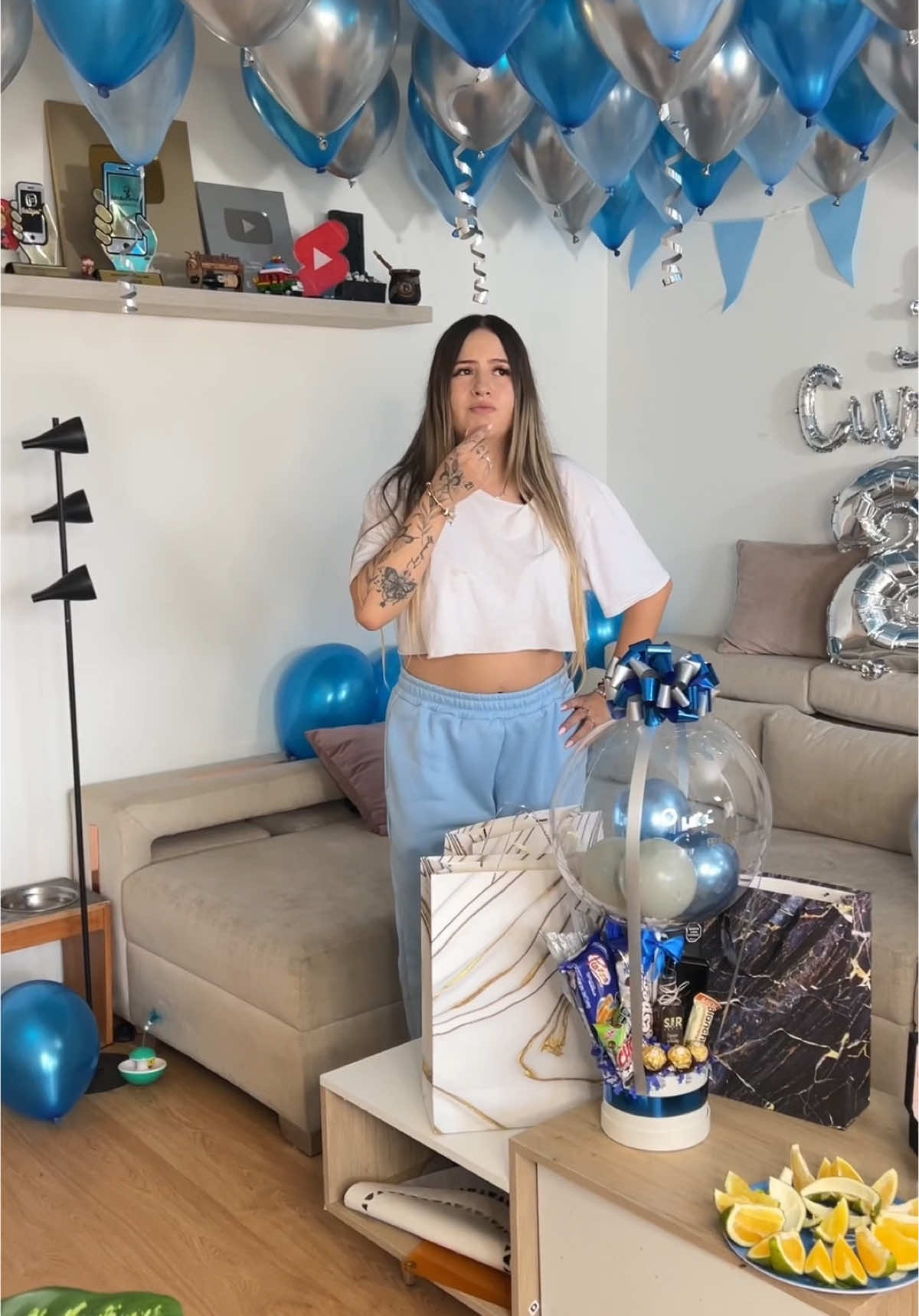 Celebrando EL CUMPLEAÑOS DE MI NOVIO parte 3 🥹💙 Este fue el resultado 😮 #giraldos #fyp #longervideos 