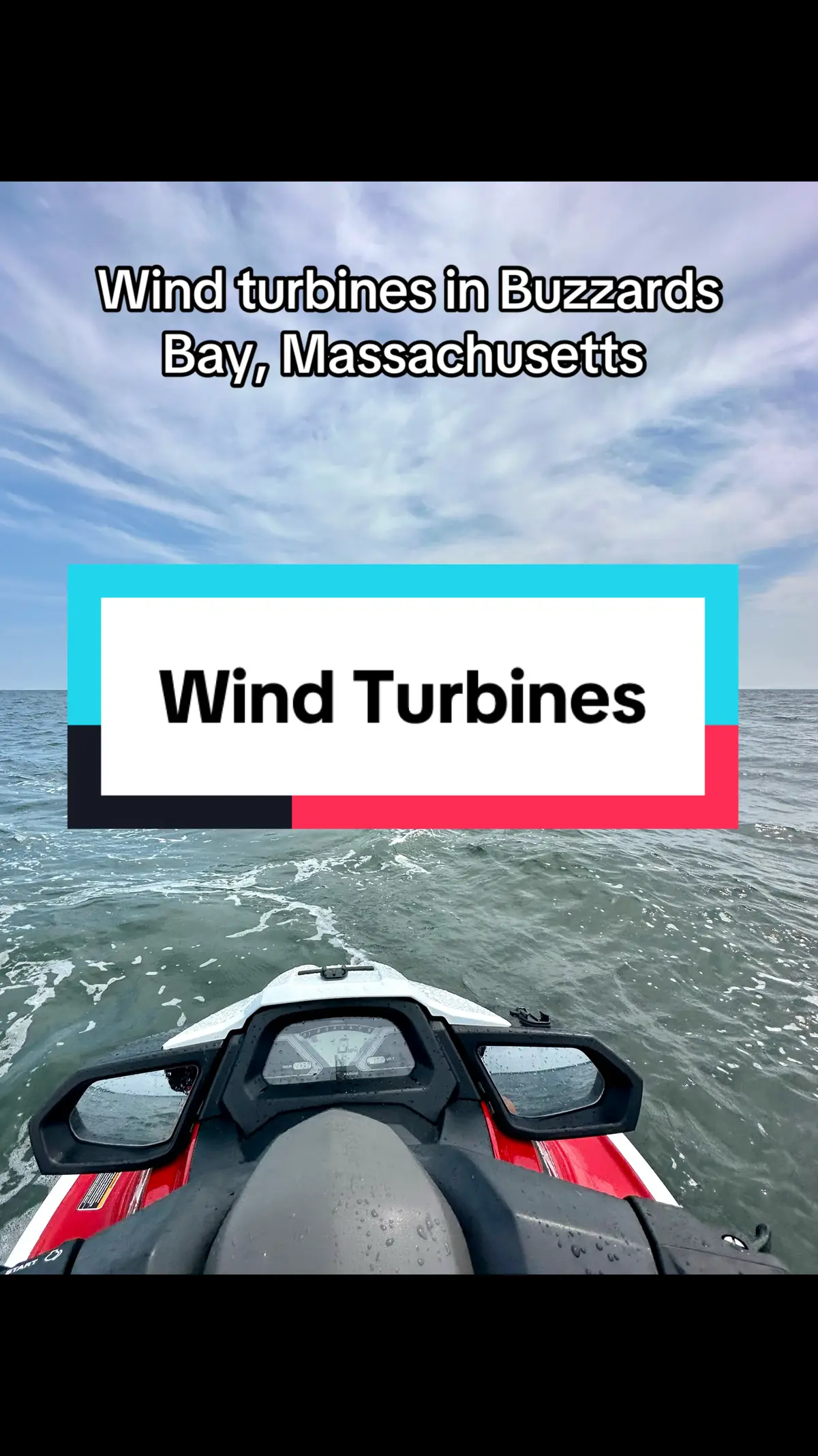 Wind turbines in Buzzards Bay, Massachusetts #jetski #jetskiing #jetskilife #massachusetts #windturbine #agirl_andherjetski 