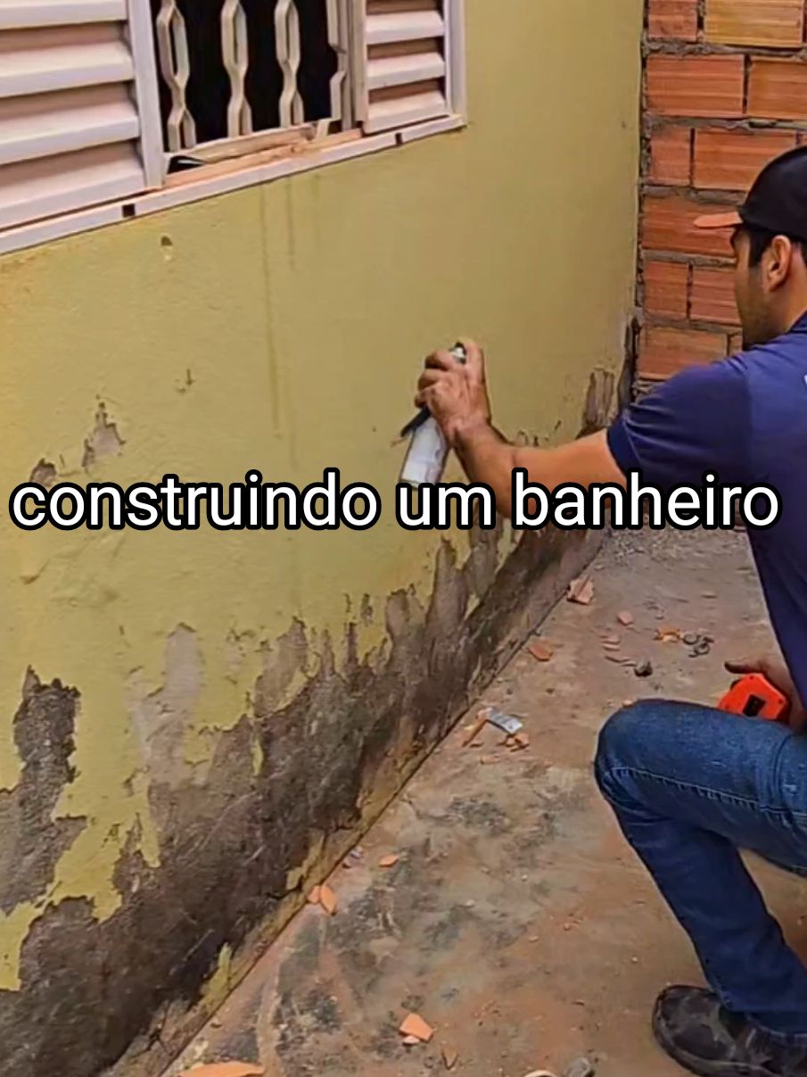 construindo um banheiro de um jeito fácil  #pedreiro #construção #obra #reforma 