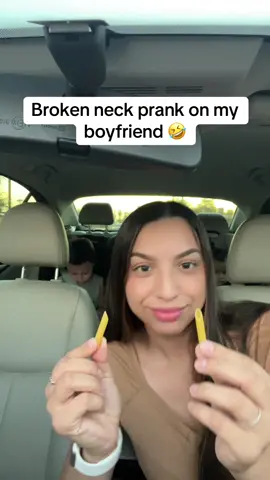 Why he throw me like that🤣😢 #foryou #couples #trending #mariaandjovany #couple #foryoupage #reaction #harmlessprank #coupleprank #xyzbca #neckpain #couplecomedy 