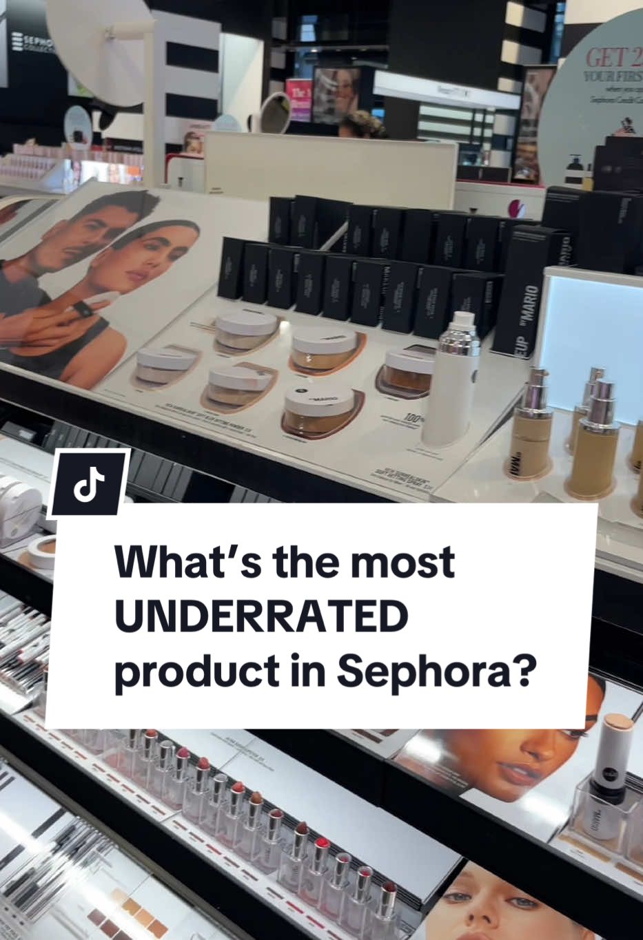 TECHNICALLY I CHEATED ON THIS ONE 🙈Wifey beat me to my answer on this one—that’s how you know I’m obsessed 😅 These days, you won't catch me doing my makeup without using the @makeupbymario powder puff. It’s been a game-changer for me, thanks Mario!✨ #BeautyTok #thelipsticklesbians #sephora #makeupreview #makeupbymario 