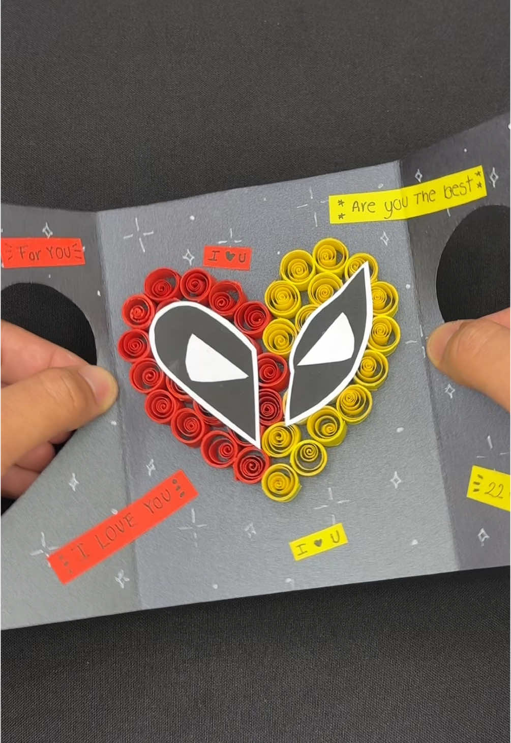 Respuesta a @G qué otra cosita mes gustaría que hiciera? #origami #DIY #easydiy #crafts #tutorial #deadpool #wolverine #cartas 