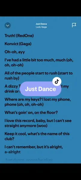 Just Dance🎶 by: Lady Gaga #justdance #lyrics #spotify #kantakamuna🎤🎶 #oooooomerr_ #fyp 