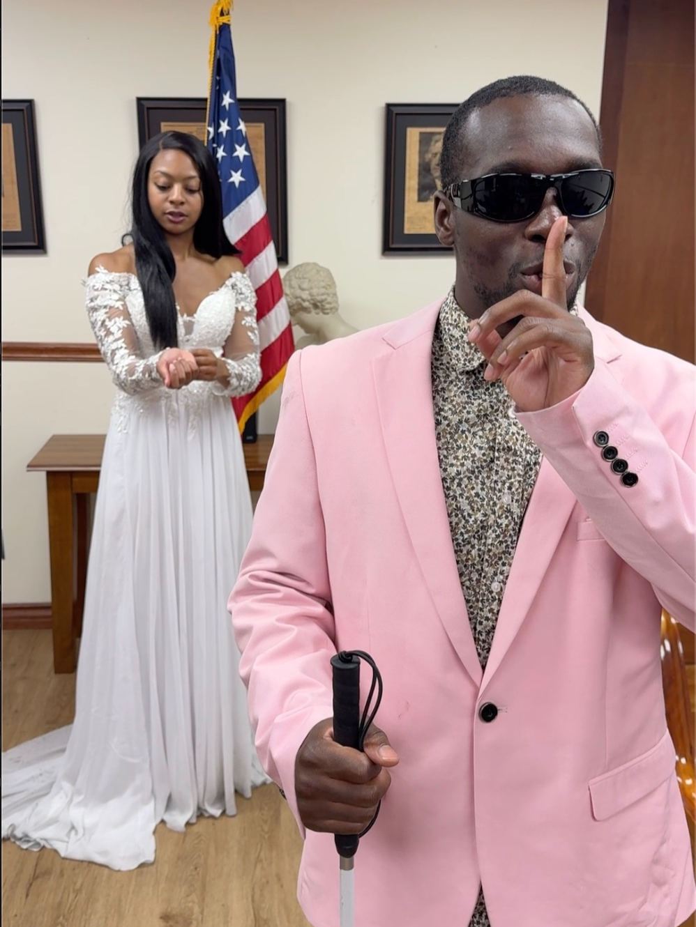 Blind man sees for the first time at wedding 🥹