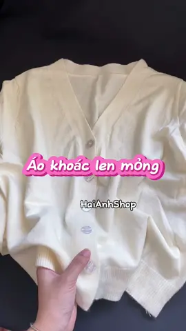 Áo khoác len mỏng #HaiAnhShop #thoitrangnu #aolen #aocardigan 