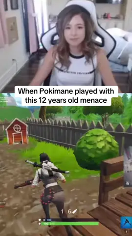 She couldnt play a normal duo round💀#fn #fortnite #pokimane #fyp 