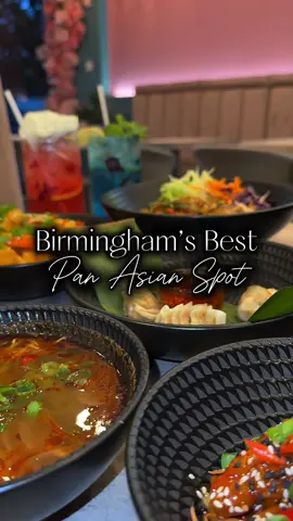 Must try Pan Asian spot in Birmingham!!🍜🥬🥟 We finally visited @wokbruvvas and we genuinely think it’s the best Pan Asian spot in Birmingham!!🫶🏼 We tried the following:  🦐 ~ Dynamite prawns (£6) ~ The ultimate combination of crispy and juicy deep fried prawns, covered in a rich and spicy sweet chilli sauce! These were delicious, we enjoyed their take on the classic dynamite sauce as it had a delicious kick to it!  🥣 ~ Chicken Tom yum soup (£4) ~ This soup was AMAZING! Spicy, warm and full of flavour! This was so comforting and perfect for these colder evenings! We loved it🫶🏼 🌶️ ~ Wok fried chips (£3.50) ~ These fries were covered in a sweet chilli sauce, beautifully marinated and so moreish!  🥟 ~ Gyoza (£4.50) ~ These gyozas were steamed and had a delicious prawn filling too! The filling was seasoned perfectly! Paired with a chilli oil dip too!   🍗 ~ Sticky crispy Korean bites (£5) ~ These were honestly such a hidden item in the menu and we are so glad we decided to get them! They were crispy, saucy and so succulent too! We loved these! You can get them as niblets, goujons, prawns or wedges!  🥬 ~ Vegetable spring rolls (£4) ~ Deep fried spring rolls, these were light, crispy pastry rolls filled with finely sliced vegetables! They were delicious! 🍚 ~ Donburi rice bowl (£9.50) ~ Japanese rice dish served with freshly grated carrots, red cabbage, pea shoots, and crunchy bean sprouts! You can get this dish with chicken, beef, tofu or salmon! We decided to get it with chicken and the flavours complimented each other so well! 🍜 ~ Yaki soba (£9.50) ~ This dish is a traditional stir fried noodle dish, making this chow-mein the ultimate comfort meal! We paired it with prawns but you also have a choice of chicken, duck, tofu or prawn & chicken! We loved it as it was saucy, full of flavour and so moreish!  🍭 ~ We tried two of their in-house mocktails which were delicious! Show our reel to the staff to try out the refreshing flavours, you won’t be disappointed!! Overall we loved our experience at Wok Bruvvas and we will definitely be back soon! Hands down the best Pan-Asian spot in Birmingham🤤 Follow @_imjustfatt for more food and lifestyle content🫶🏼 #panasian #halalfood #birminghamhalalfood #birminghampanasian #bts #korean #panasianfood #placestoeat #birmingham #birminghamfood #birminghamuk #food #foryou #CapCut 