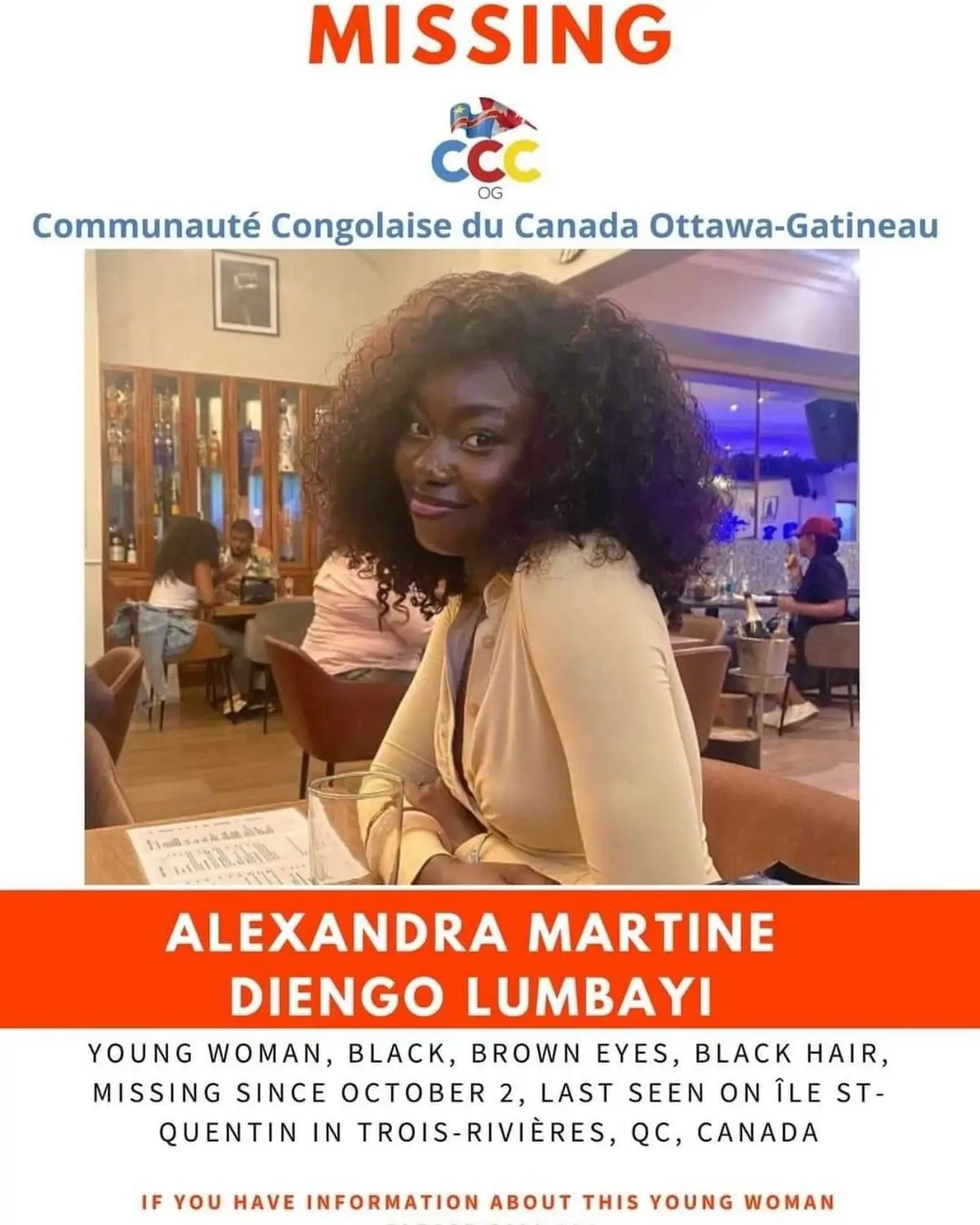 La maman que je suis ne peut rester indifferente face à une telle situation.  Je ne peux  imaginer la douleur de sa maman Seigneur stp, nous voulons retrouver Alexandra  Protege là et ramene là à sa mere. #alexandradiengo #alexandra #missing #troisrivieres #disparu 