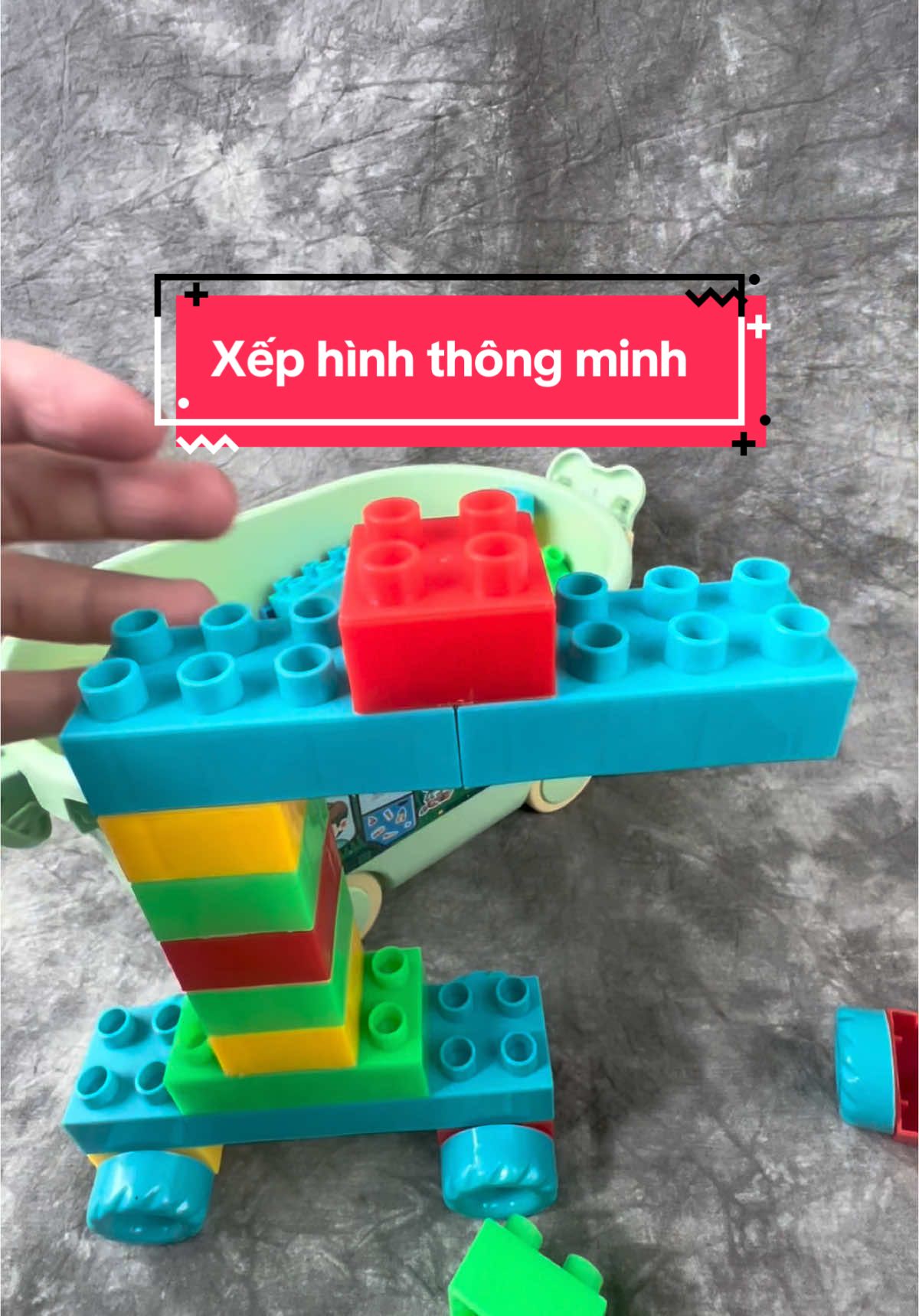 Xếp hình khủng long siêu dễ cùng bé yêu với bộ lắp ráp xếp hình từ Hoàng Thu Toys #dochoitreem #dochoichobe #toys #dochoi 