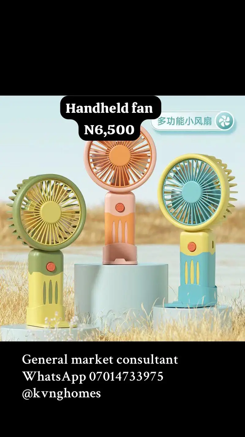 Handheld fan  Price : 6,500 All orders comes with a receipt To place orders 🛒 Send a dm on ig Or click the link in bio to order via WhatsApp 07014733975 Email: kvnghomes@gmail.com ___________________________________________ Strictly payment before delivery  Delivery takes 1-3 working days Thanks for reaching out to our brand Kvnghomes #kvnghomes 