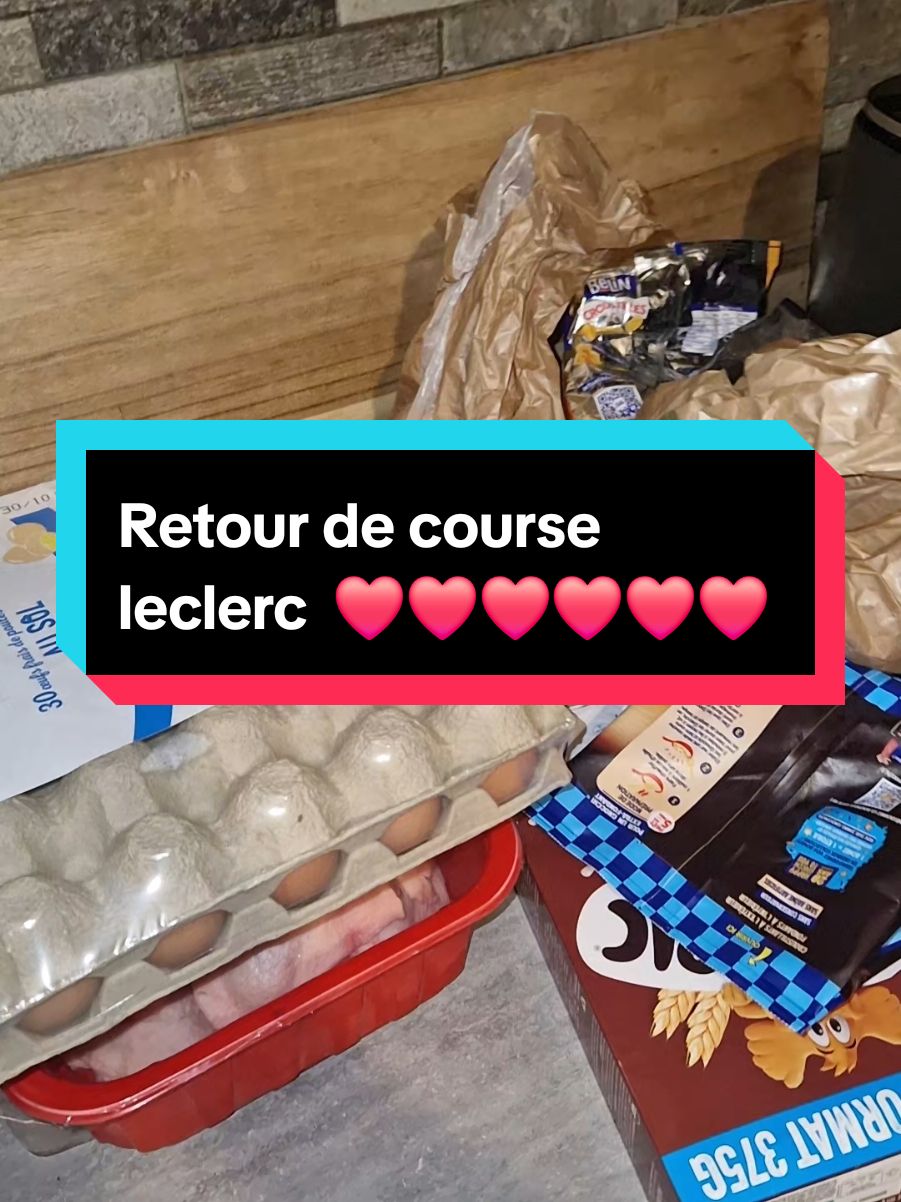 Retour de course @E.Leclerc !! ❤️ #haul #hauldecourses #retourdecourses #achat #leclerc #lecler #haultok #coursedelasemaine 