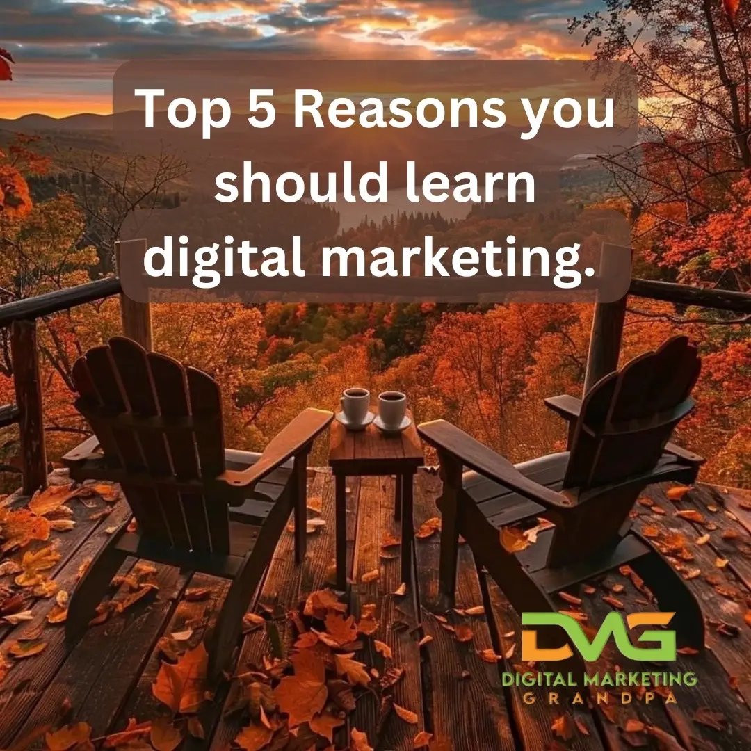 Here are the top five reasons you should be in digital marketing: 	1.	Unlimited Growth Potential: In digital marketing, there are no ceilings. You can reach a global audience, scale your business exponentially, and create massive impact without traditional barriers holding you back. 	2.	Leverage Automation: With the right digital tools and strategies, you can automate processes, freeing up your time to focus on growth, creativity, and personal fulfillment. You don’t trade time for money—you build systems that work for you 24/7. 	3.	Low Start-Up Costs: Unlike traditional business models, you don’t need a huge investment to get started in digital marketing. The internet levels the playing field, allowing you to start with minimal resources and scale fast. 	4.	Control Over Your Future: You control your destiny in digital marketing. You’re not at the mercy of a boss or a company. You create your own path, and the skills you learn are future-proof in a rapidly changing economy. 	5.	Serve and Impact More People: The more value you provide, the more you grow. In digital marketing, you can serve thousands, even millions of people, transforming lives and creating a ripple effect that extends far beyond what you imagined. It’s about taking control, scaling your impact, and building a future where you are in the driver’s seat. #digitalmarketinggrandpa #digitalmarketingtips #EntrepreneurLife #OwnYourFuture #FinancialFreedom #WorkFromAnywhere #StartYourBusiness #howtostartanonlinebusiness 