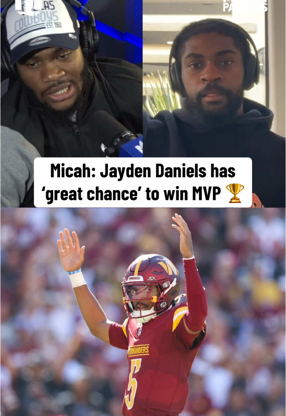 Is Jayden Daniels a legit MVP candidate? 🤔 #nfl #football #commanders #jaydendaniels #micahparsons