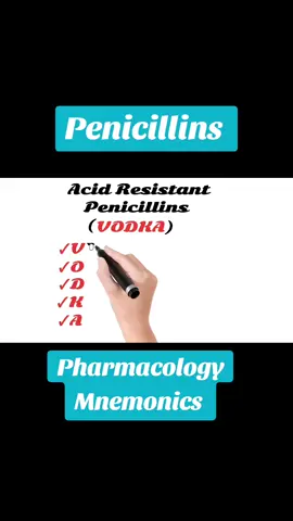 Penicillins Pharmacology  #penicillin #pharmacology #medical_mnemonics786 #m_m786 