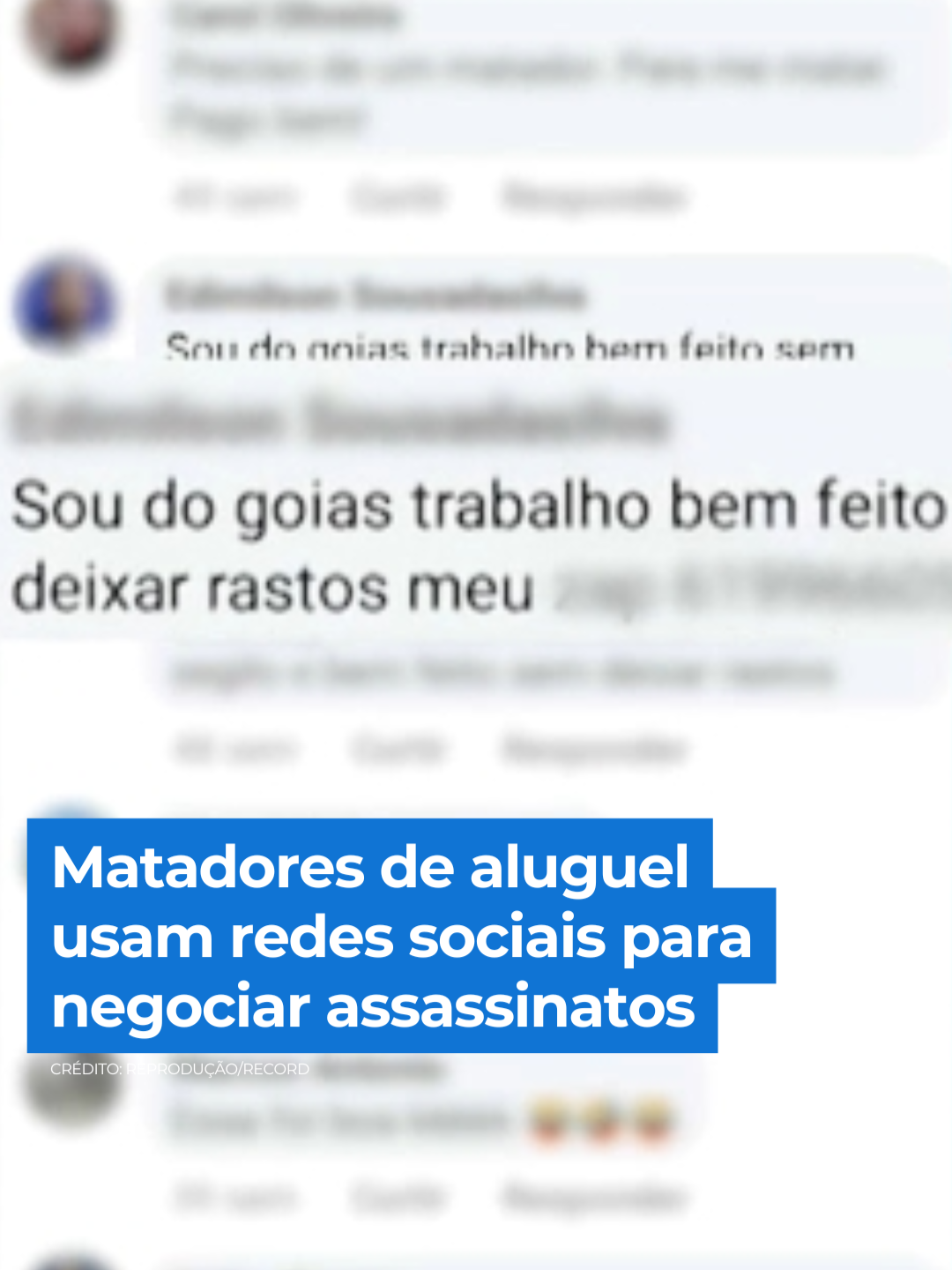 Quanto vale uma vida? Para matadores de aluguel, menos de R$ 4 mil. Esse é o valor que criminosos cobram para cometerem assassinatos em negociações nas redes sociais. O #BalançoGeral entrou em grupos onde pessoas oferecem serviços de matadores de aluguel. Acesse PlayPlus.com e veja a reportagem completa.