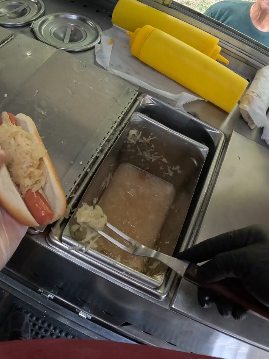 the customers face at the end #steet #vendor #hotdog #truck #lunch #hotdogguy #chrisredhots #fyp 