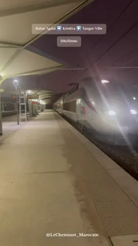 ✨Rabat Agdal ➡️ Kénitra ➡️ Tanger Ville  ⚡️🚉🇲🇦  🕐 01h20min  #المكتب_الوطني_للسكك_الحديدية  #oncf  #tgv  #train  #tanger  #casablanca  #rabat  #kenitra  #morocco  #المغرب  #travel  #Summer 