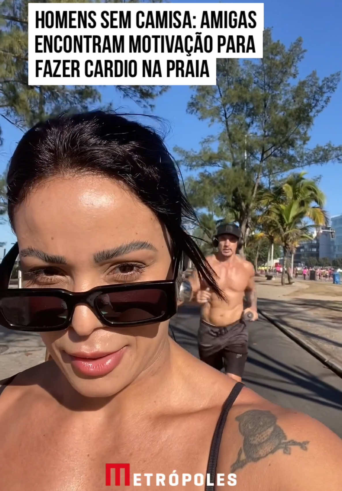 Que isso!? O que que é isso? Assim fica até difícil se concentrar no cardio! Em um #vídeo divertido, que lembra #meme de cena emblemática entre o eterno Paulo Gustavo e Mônica Martelli na praia, uma #mulher registra incentivos para fazer a corridinha na orla do #RiodeJaneiro: observar homens bonitos sem camisa. No entanto, a atividade acaba sendo uma grande distração.  O que elas não esperavam é que um dos homens atraentes voltaria e lançaria a frase #motivacional: “Vamos correr?” Sem graça pela interação com o rapaz, a mulher chama as amigas para, por fim, seguir o conselho. Na legenda da publicação, a moça questiona os seguidores: “E para você, esse incentivo é suficiente?” #TikTokNotícias  📹 Saraalbu (ig) | @myhoodbr