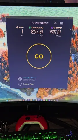 Internet Speed Test. Google Fiber is Wildy Fast. Got the speeds to run better through the new network card and some optimization #googlefiber #internetspeed #speedtest #lan #nolag #ping #saltlakecity 