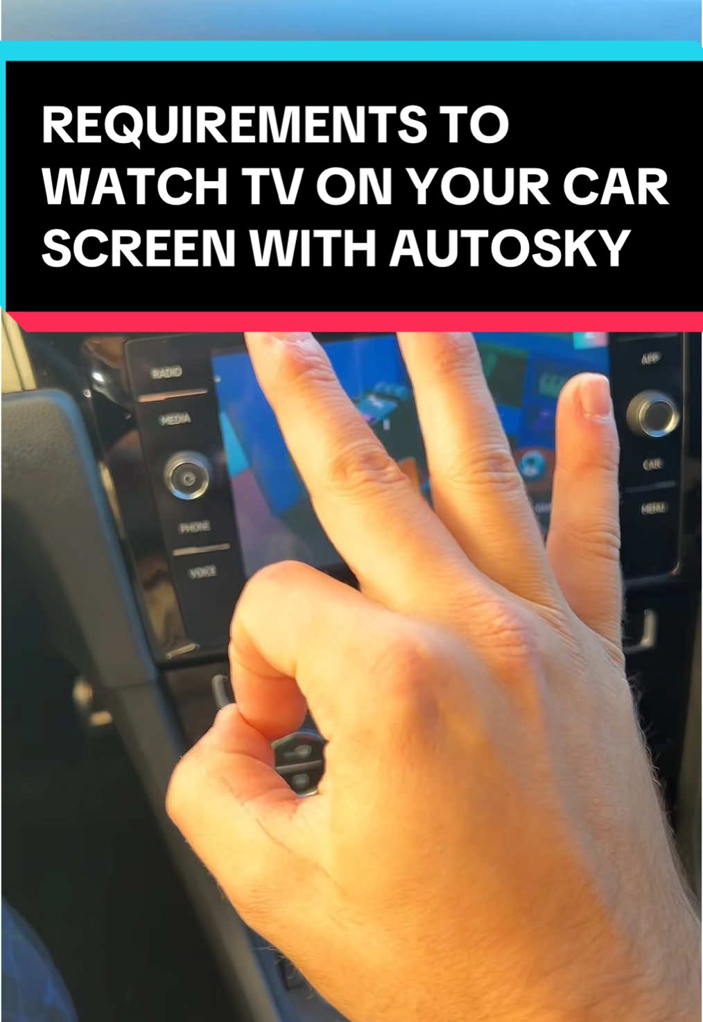 Replying to @WideAwakie2 you need these 3 things in order to watch tv on your car screen with the autosky box #carscreen #carplayadapter #caraccessories #carhacks #autosky #falldealsforyou #tiktokshopblackfriday #tiktokshopholidaydeals 