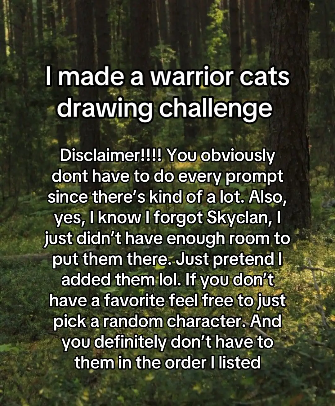 I’m lowkey proud of this and I hope I’m not ripping off of anyone’s preexisting art challenge lol #fypシ #fyp #foryourpage #warriorcats #warriorcatsfandom #artist #artistsoftiktok 