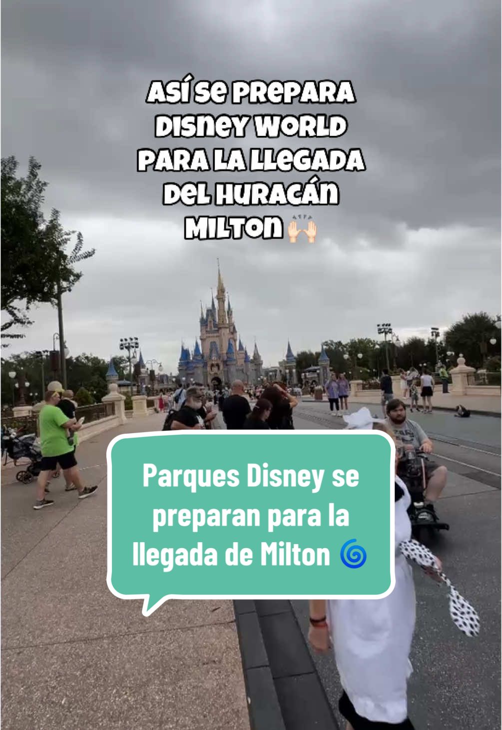 Asi se ven los parques Disney hoy 8 de Octubre preparandose para la llegada de Milton 😌  Gracias @Guido por las actualizaciones 🙌🏻 #milton #huracanmilton #waltdisneyworld #disneyparks @Disney Parks 