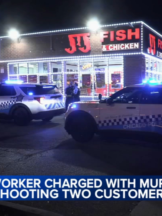 An employee of a popular fast-food restaurant on Chicago's South Side has been charged with fatally shooting two customers on Monday night, police said. #news #chicago