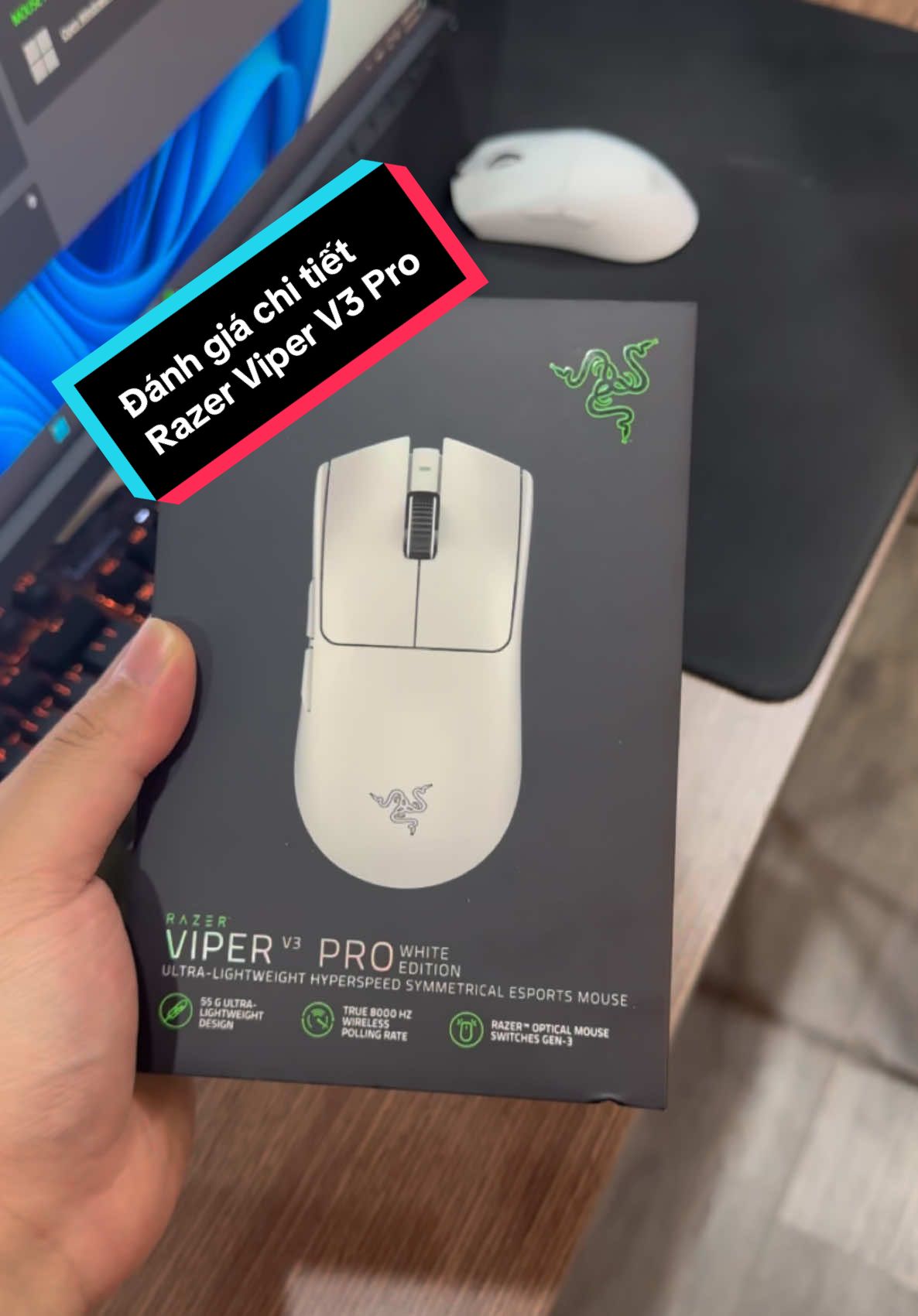 Con chuột chơi game đỉnh nhất 2024! Đánh giá chi tiết Razer Viper V3 Pro. #yeucongnghe #thanhcongnghe #razer #cs2 #Valorant #pubg #subpofps 