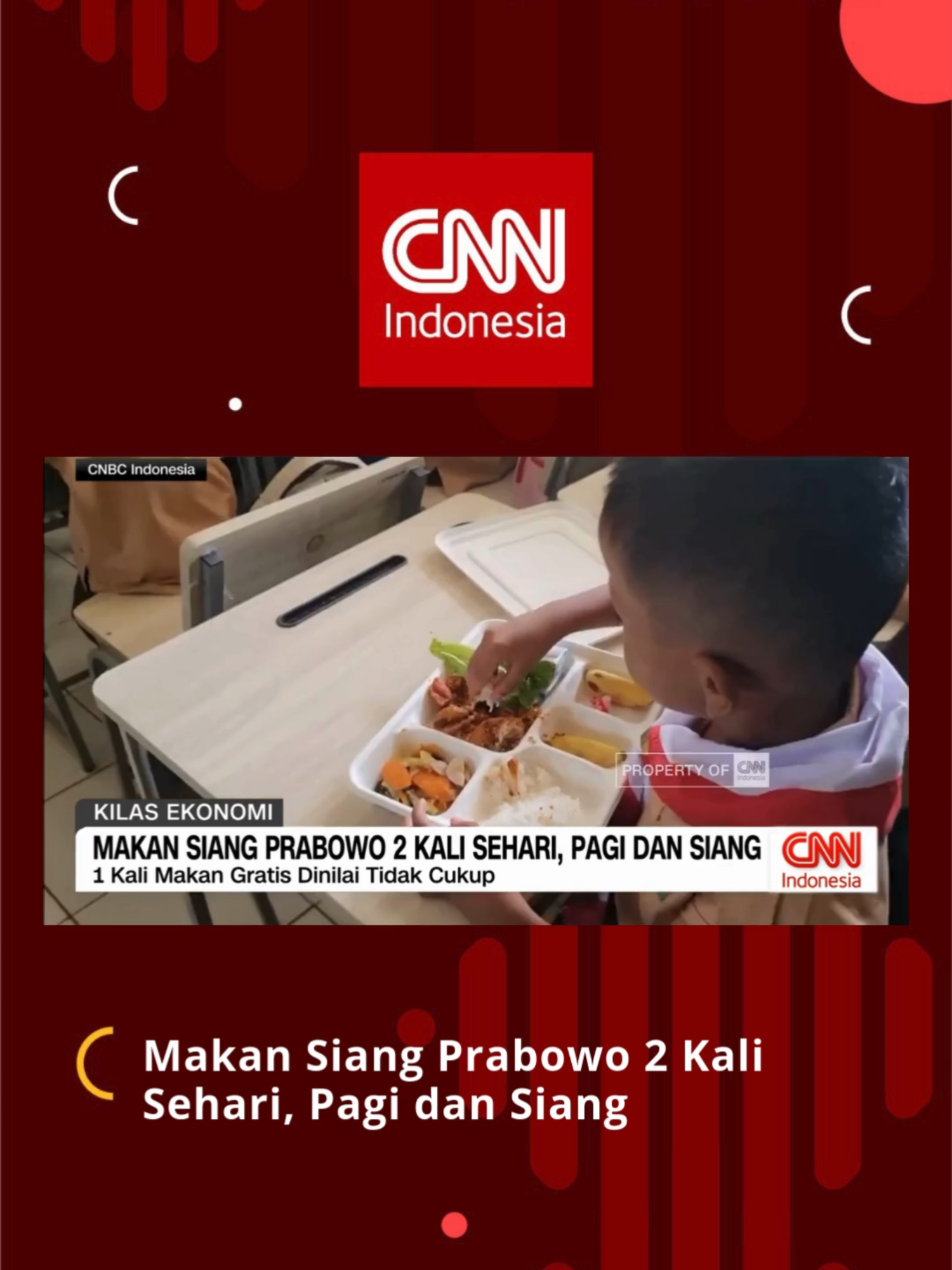 Pemerintahan Presiden terpilih Prabowo berkomitmen untuk memberikan makan bergizi gratis sebanyak dua kali sehari, yaitu pada pagi dan siang.  Program ini bertujuan untuk meningkatkan gizi masyarakat, terutama bagi kelompok yang rentan seperti anak-anak dan ibu hamil.  Dengan langkah ini, diharapkan dapat mengurangi angka stunting dan meningkatkan kualitas kesehatan masyarakat secara keseluruhan. #prabowosubianto