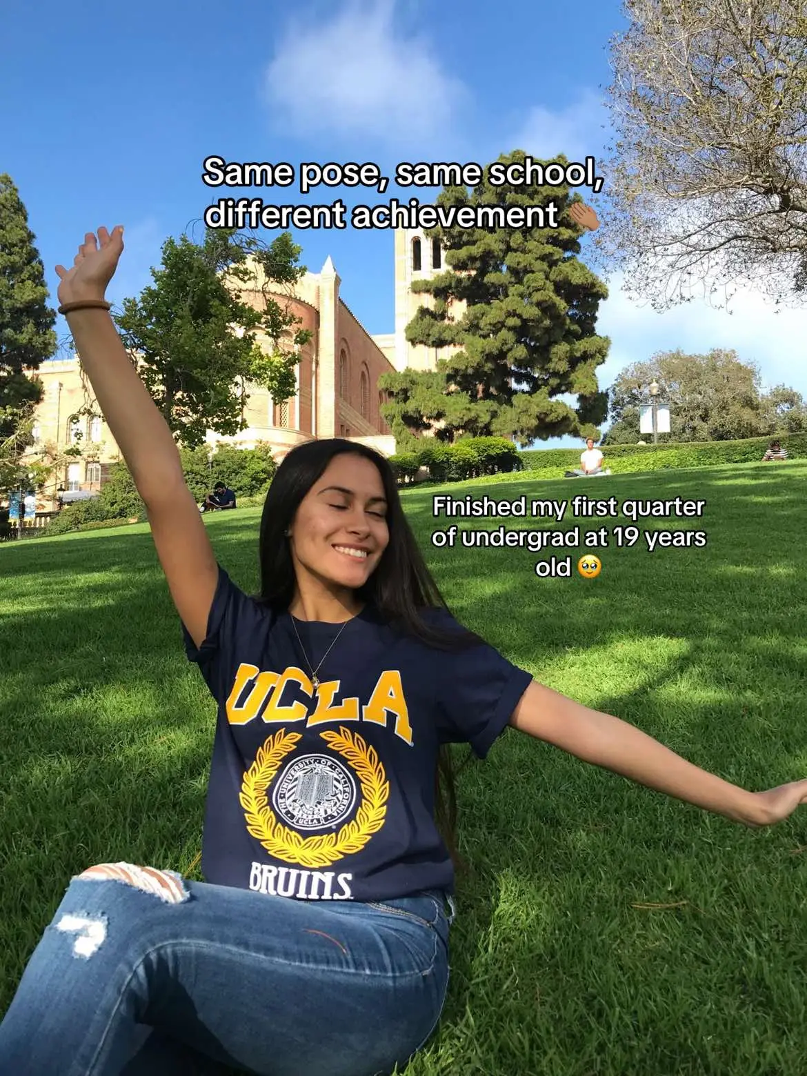 Cute lil tradition 🥹✨ #nursingstudent #nursingschool #nursing #gradschool #college #firstgen #latina #ucla #uclanursing #mastersdegree #latinasinnursing #fyp 