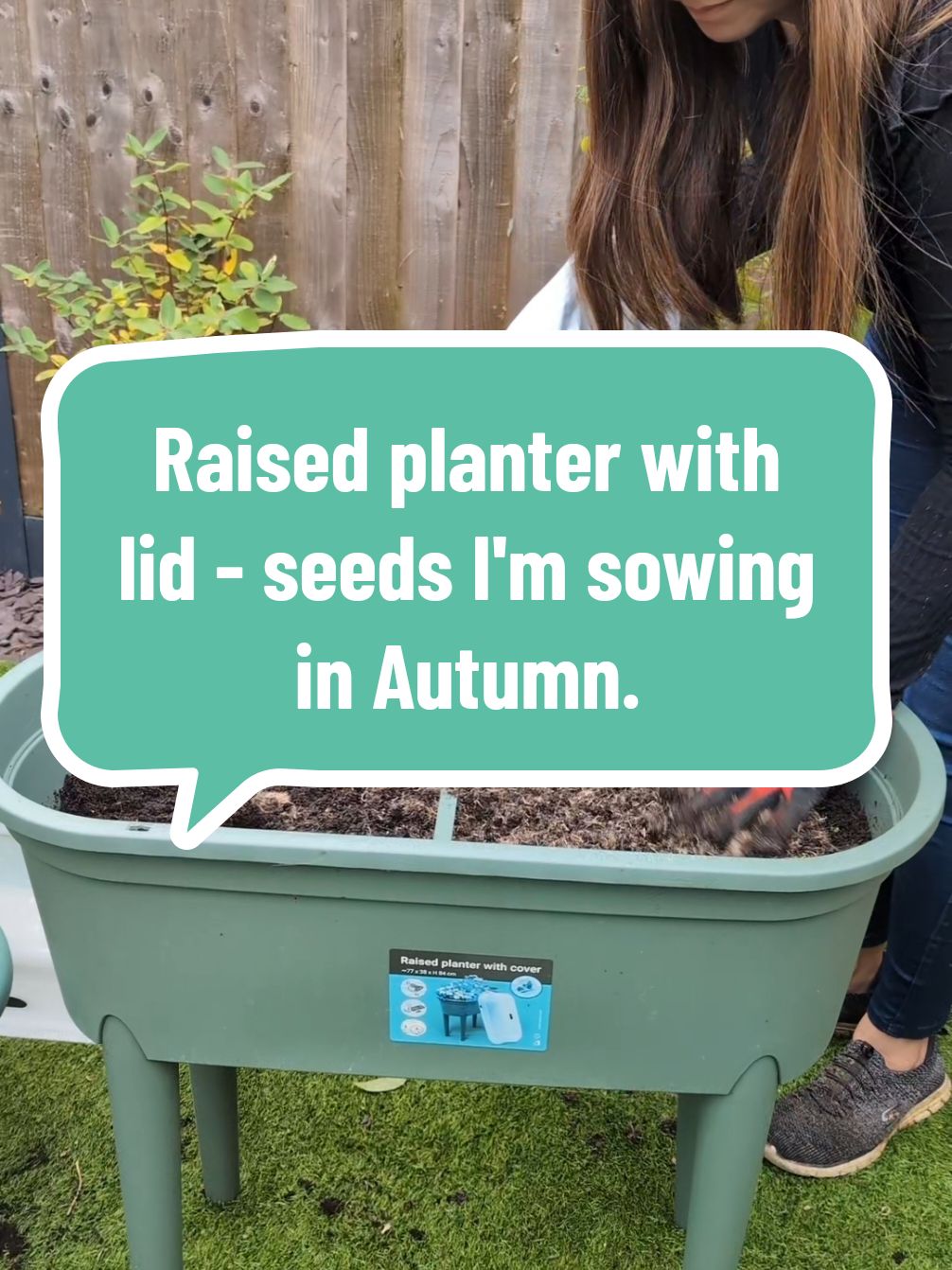 Food I'm growing in my raised planter with cover over Autumn and Winter.  #raisedplanter #planter #growingfood #kitchengarden  #containergardening #smallgarden #TikTokMadeMeBuyIt 