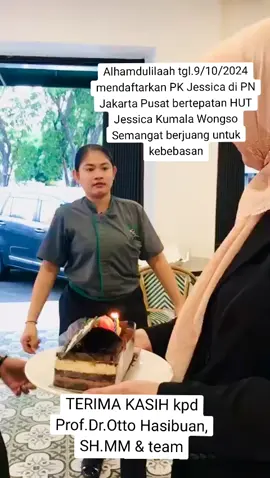 #Syukuran kecil HUT Jessica Kumala Wongso tgl 9/10/2024 dengan surprise HBD Cake #HBDJessica#Jessica#savejessica#jessicakumalawongso#justiceforjessica