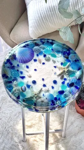 🌊✨Who else is missing summer?  #letsresin #resinart #tabletop  #resincraft #resinpour #oceanvibes #summervibes #fy #resin #diydecor #homedecor 