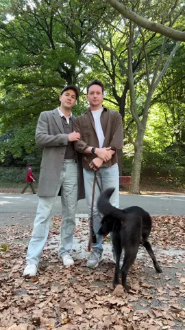 Fall walks 🫶🏻🐕 @Tatty  #gay #couple #fyp #fall 