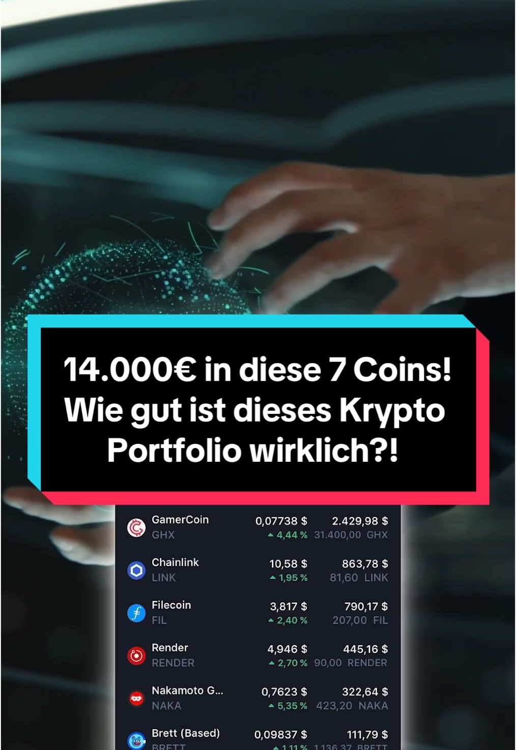 Kein Bitcoin, kein Ethereum - ist das zu viel Risiko? Mit 19 Jahren schon 14.000€ zu investieren verdient Respekt! Wie findest du das Krypto-Portfolio?  #Krypto #Solana #XRP #Altcoin 