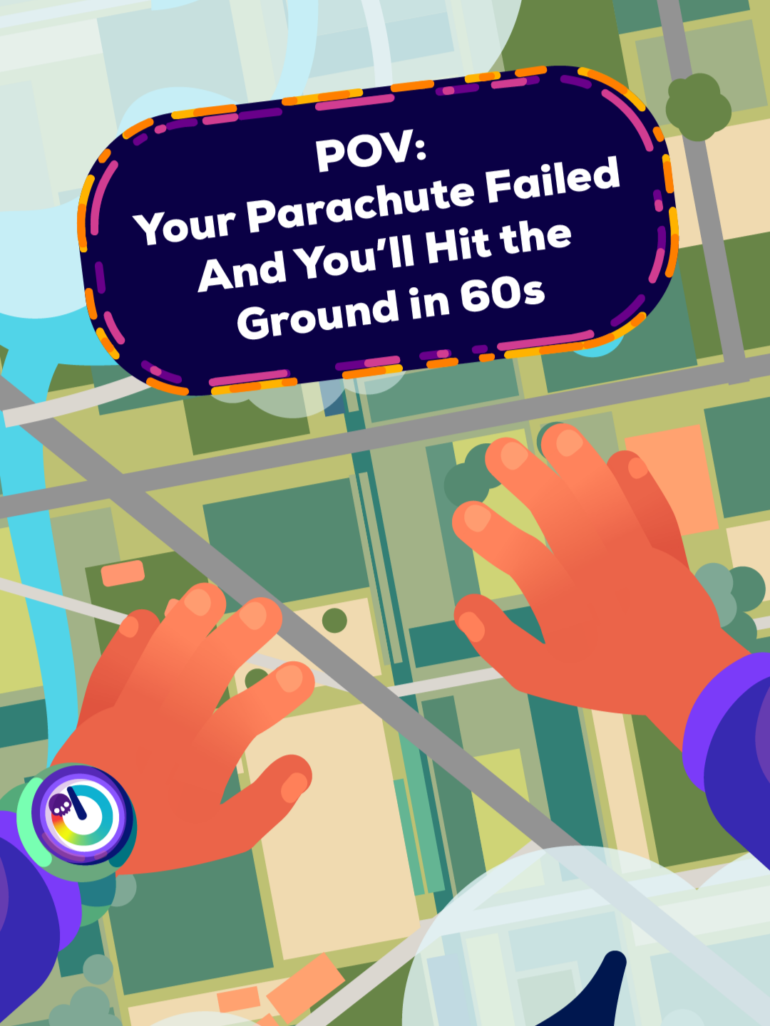 Your parachute failed. You’ve got 60 seconds before impact. What now? #kurzgesagt #inanutshell #kurzgesagt_inanutshell#learnwithtiktok#science #skydiving #parachute